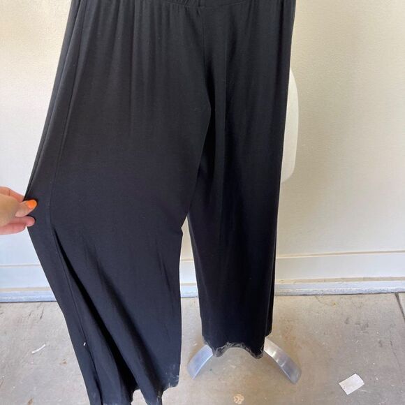 Rachel Pally Black Stretch Jumpsuit Halter Open Back Flare Leg Medium - Picture 6 of 9